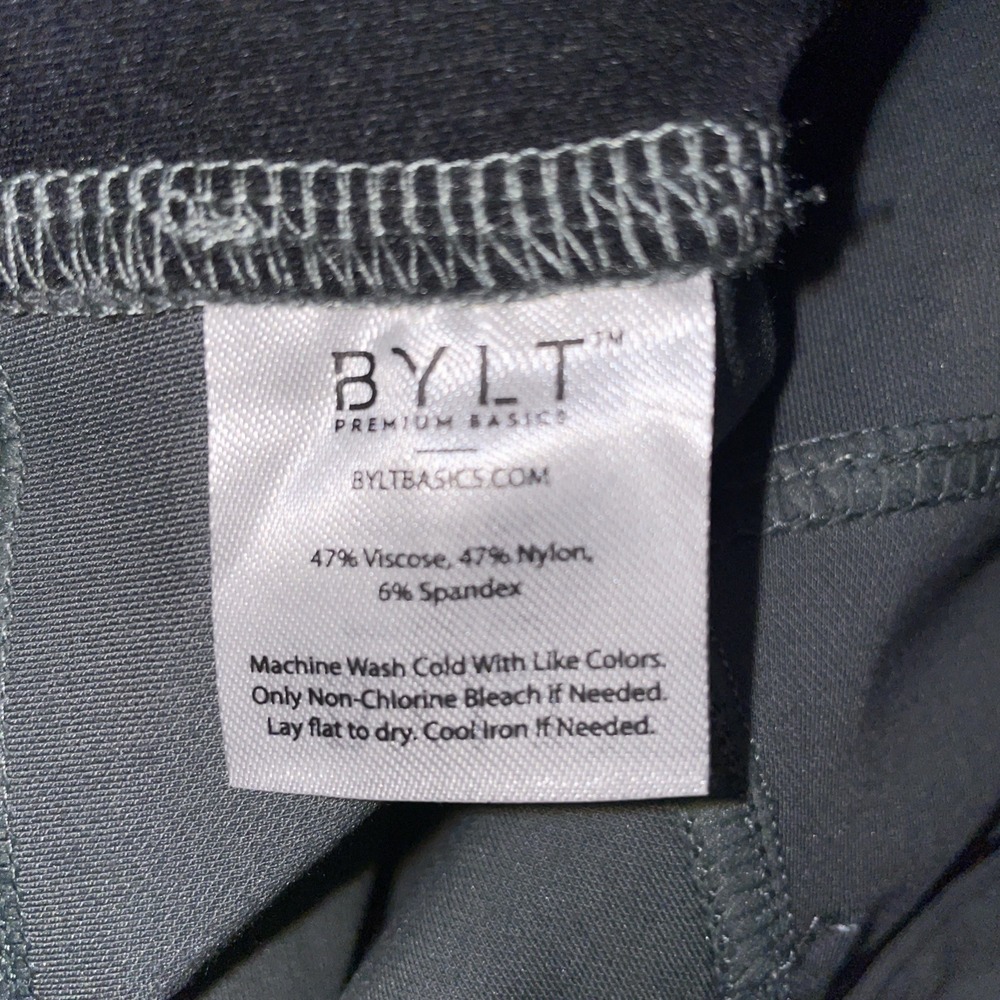 BYLT Everyday Pants 2.0 Premium Performance Stretch Women's Large Green Logo - Picture 5 of 6
